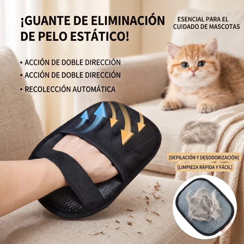 GUANTE QUITA PELAJE DE MASCOTAS
