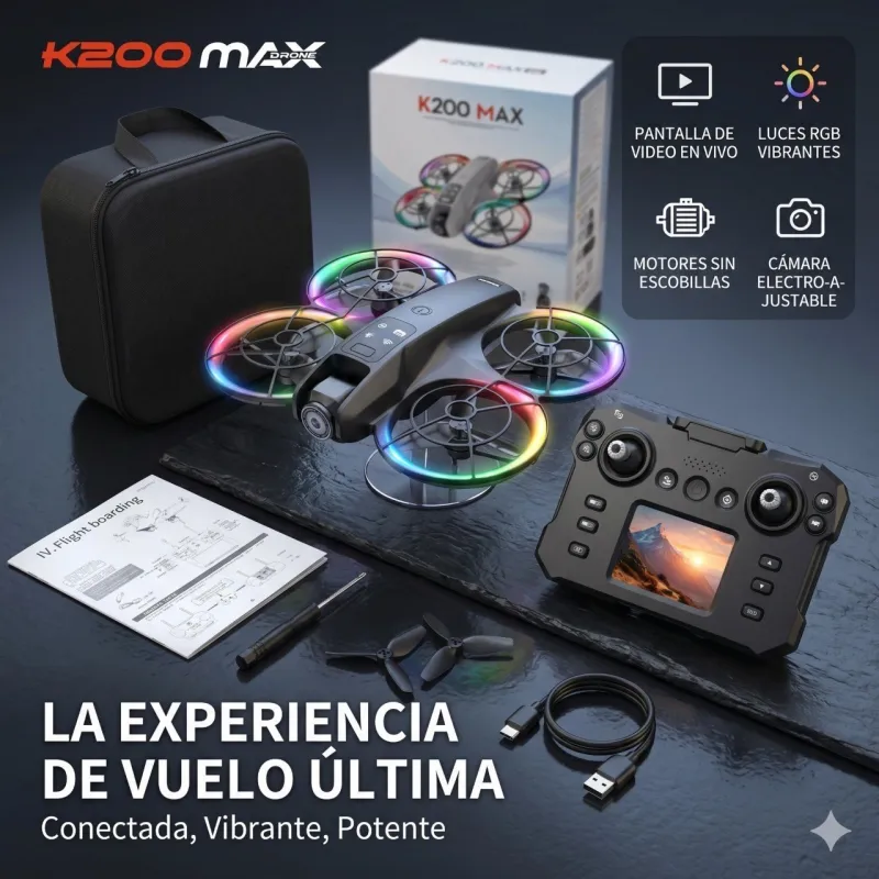 DRON CON CONTROL REMOTO K200MAX